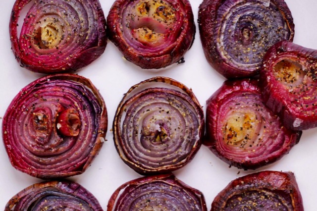 Sheetpan Red Onions