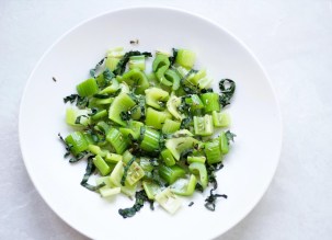 Sauteed Celery plated