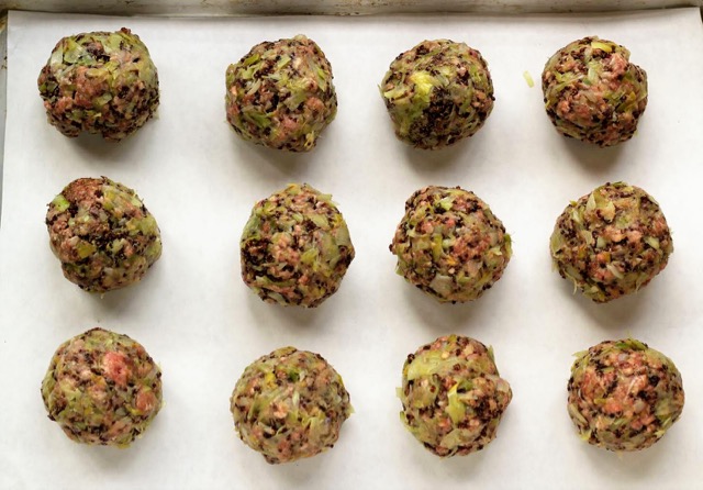 Lemony Meatballs uncooked