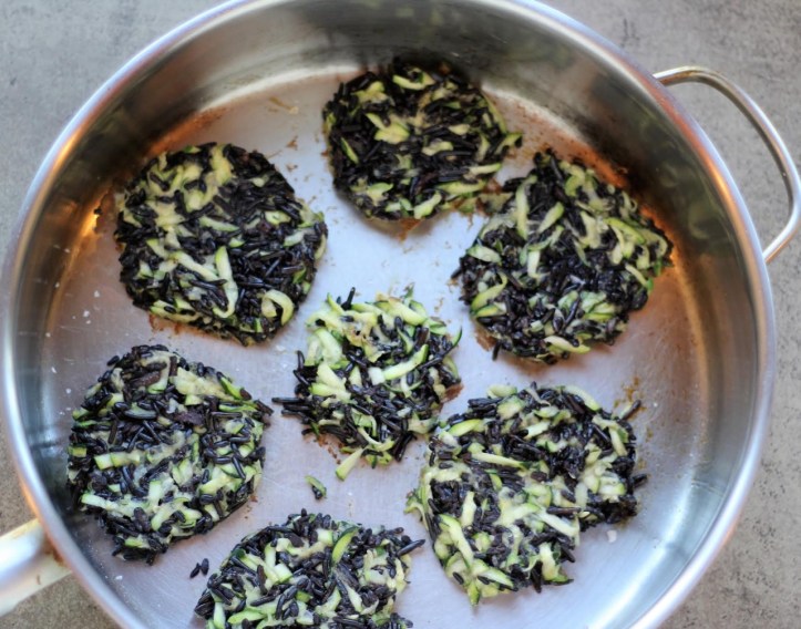 Latkes in Pan Uncooked