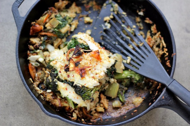 Fish Torta keeping warm