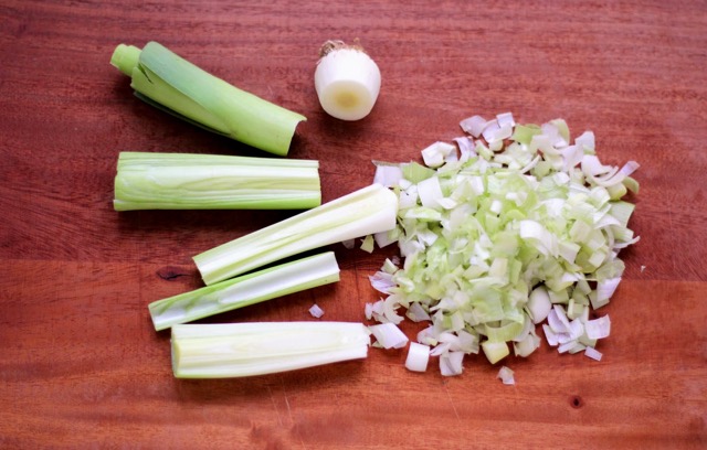 Diced Leeks