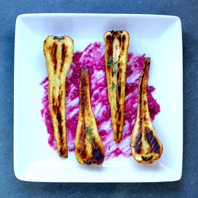 Parsnips Rhubarb Sauce