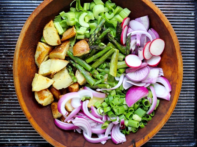 Potato Salad in wood bowl