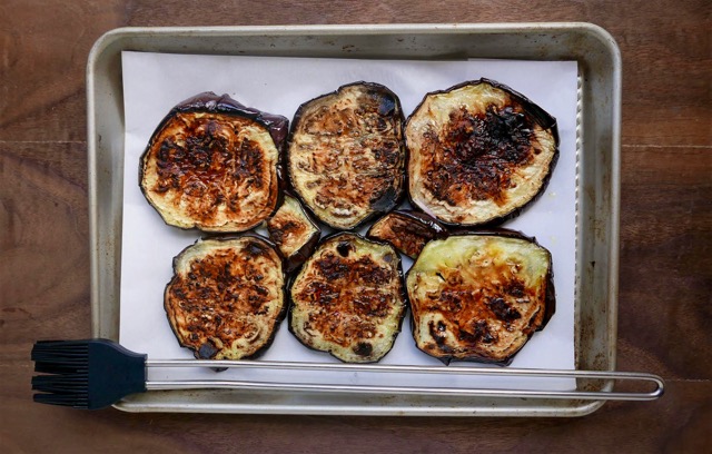 Eggplant Dish layer with olive oil