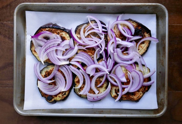 Eggplant Dish onion layer