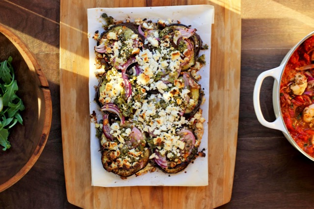 eggplant Dish over text