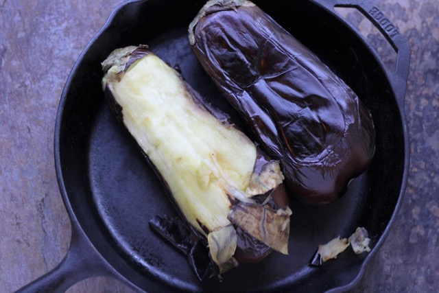 Baba G 5681 lighter version of skin pulled back on eggplant